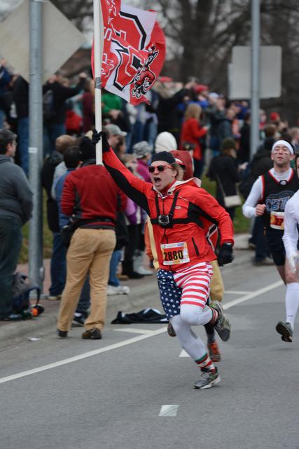 Approximately 7,700 runners participated in the 10th annual Krispy Kreme Challenge in Raleigh Saturday, Feb. 8, 2014. The event raised $200,000 for the North Carolina Children's Hospital.