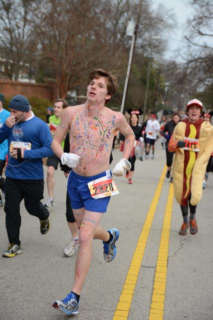 Approximately 7,700 runners participated in the 10th annual Krispy Kreme Challenge in Raleigh Saturday, Feb. 8, 2014. The event raised $200,000 for the North Carolina Children's Hospital.