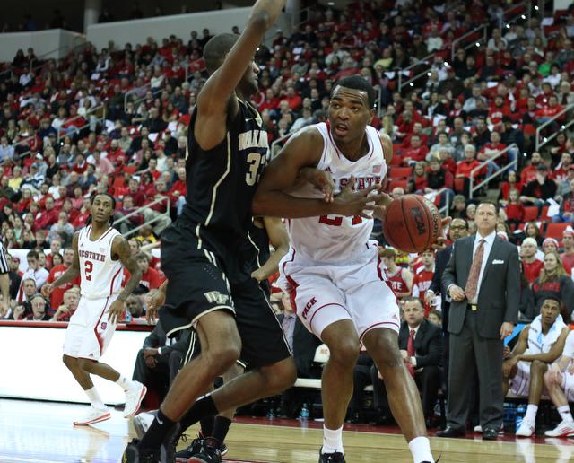 N.C. State defeats rival Wake Forest, 82-67, in PNC Arena Tuesday, Feb. 11, 2013.