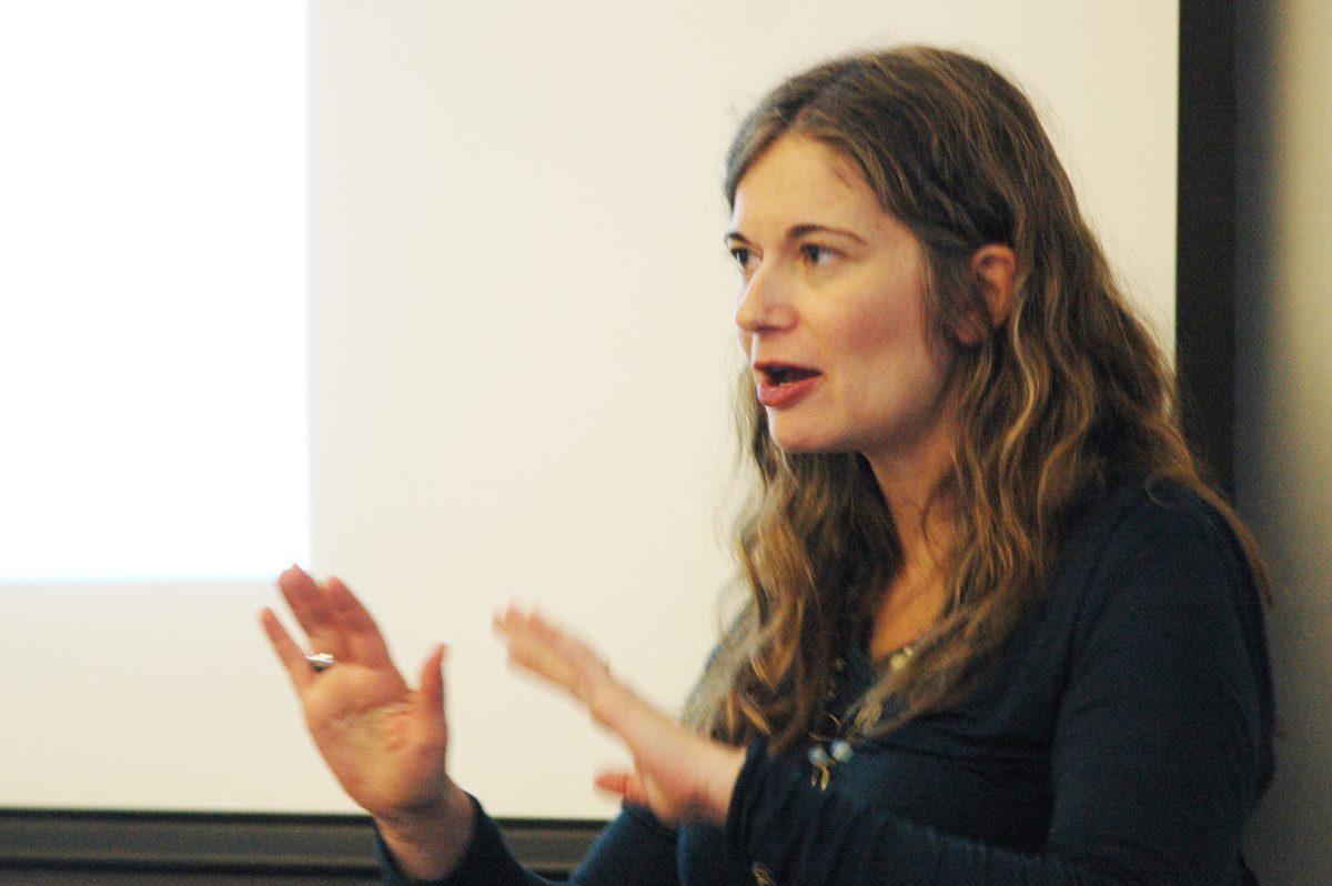 Jelena Subotic, the 2014 Visiting Young Scholar for the School of Public and International Affairs, lectures about the conflicts surrounding the issue of the International Criminal Tribunal for the former Yugoslavia.