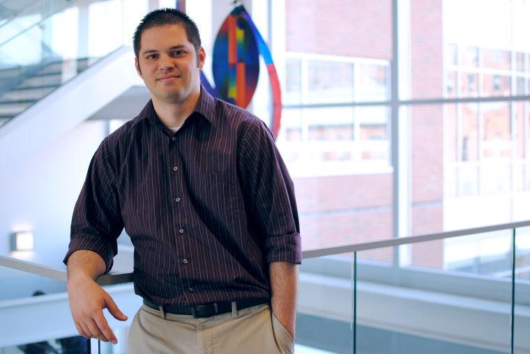 Jonathan Hauenstein received the 2014 Sloan Research Fellowship for his work and development on algorithms as they relate to mathematics and computer science. He has also recently published a book entitled Numerically Solving Polynomial Systems with Bertini (Software, Environments and Tools). Hauenstein is an assistant professor of mathematics at N.C. State. Photo by Makenzie Bryson