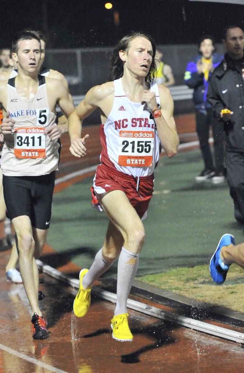 Redshirt senior Andrew Colley competes in the 1,500m race at the 2014 Raleigh Relays. Colley set a personal best time of 3:44.21 to win the event and earn ACC Co-Performer of the Week honors. The time is seventh-best time in the nation in the men&#8217;s 1,500 meters this season and the second fastest time in the ACC in the event in 2014.