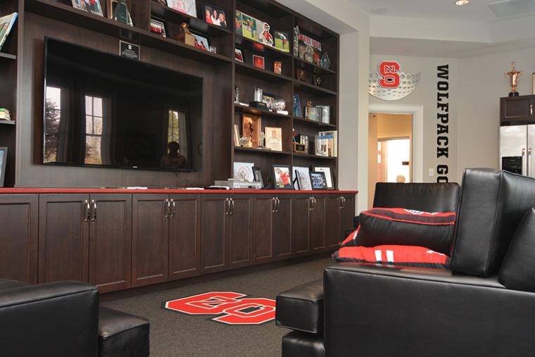The N.C. State Golf Team player's lounge allows players to relax.