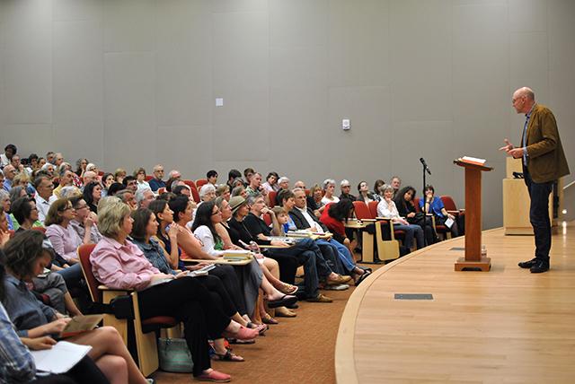 Michael Pollan speaks at Hunt Library Friday.