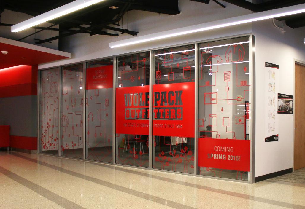 The NC State bookstore currently located in Harrelson Hall will be moving to Talley Student Union in the spring as part of Phase II. In Talley, the bookstore will go by a new name, Wolfpack Outfitters.