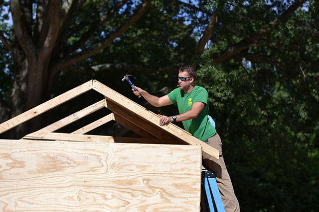 The 2014 Shack-a-Thon returned to the Brickyard Sept. 22-26. The annual event, in which 20 student groups build and inhabit shacks 24 hours a day for 5 days, raises money for the Wake County Habitat for Humanity to build homes locally and abroad.