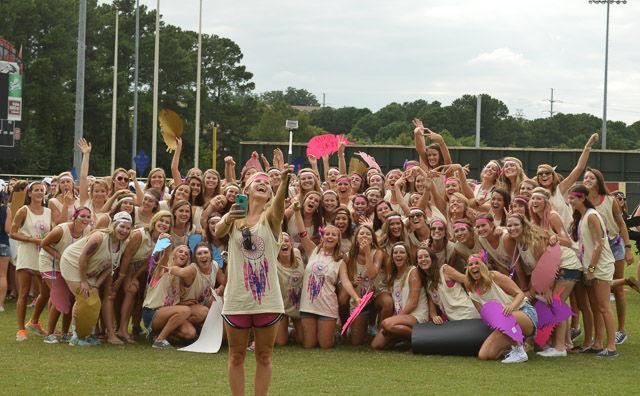 Hundreds of students descended on Lee Field for Wednesday, Sept. 10 for sorority "Bid Day" selections.