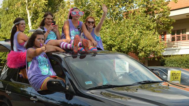 Hundreds of students descended on Lee Field for Wednesday, Sept. 10 for sorority "Bid Day" selections.
