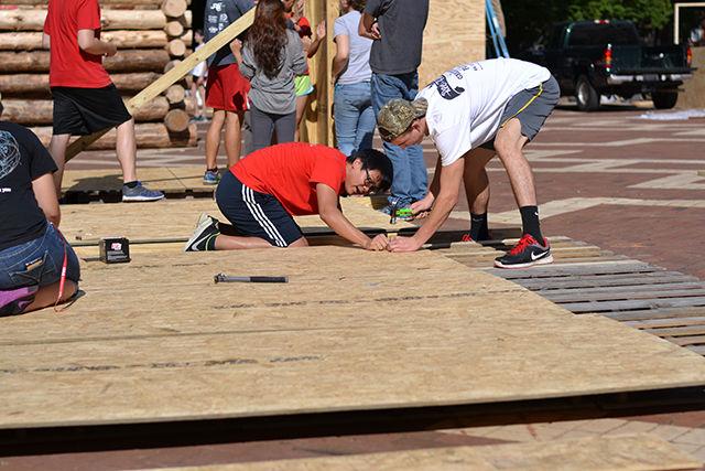 The 2014 Shack-a-Thon returned to the Brickyard Sept. 22-26. The annual event, in which 20 student groups build and inhabit shacks 24 hours a day for 5 days, raises money for the Wake County Habitat for Humanity to build homes locally and abroad.