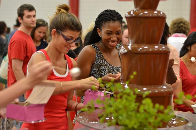 The smell of freshly prepared chocolate confections wafted through the halls of Carmichael Gym Friday, Sept. 19, as students and visitors took part in the NC State Women's Center's Chocolate Festival. The annual event is hosted to raise funds for breast cancer research.