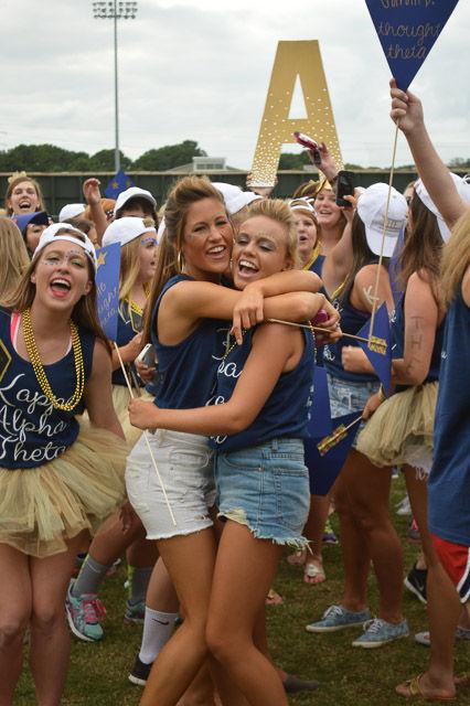 Hundreds of students descended on Lee Field for Wednesday, Sept. 10 for sorority "Bid Day" selections.