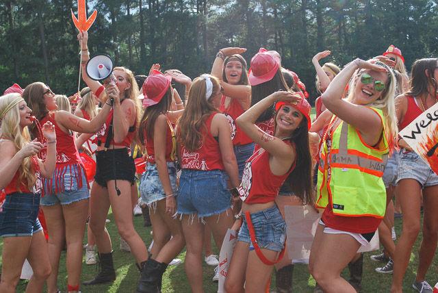 Hundreds of students descended on Lee Field for Wednesday, Sept. 10 for sorority "Bid Day" selections.