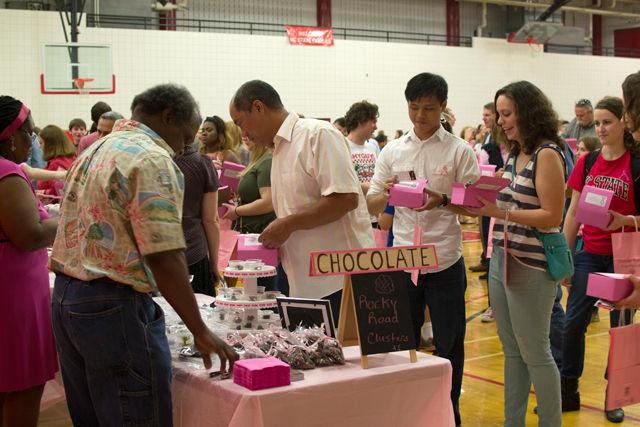The smell of freshly prepared chocolate confections wafted through the halls of Carmichael Gym Friday, Sept. 19, as students and visitors took part in the NC State Women's Center's Chocolate Festival. The annual event is hosted to raise funds for breast cancer research.