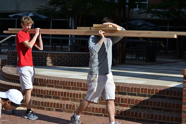 The 2014 Shack-a-Thon returned to the Brickyard Sept. 22-26. The annual event, in which 20 student groups build and inhabit shacks 24 hours a day for 5 days, raises money for the Wake County Habitat for Humanity to build homes locally and abroad.