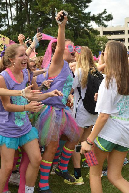 Hundreds of students descended on Lee Field for Wednesday, Sept. 10 for sorority "Bid Day" selections.
