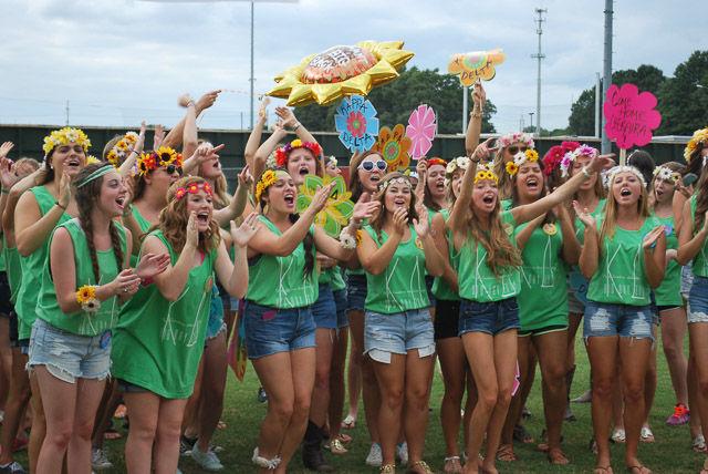 Hundreds of students descended on Lee Field for Wednesday, Sept. 10 for sorority "Bid Day" selections.