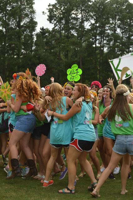 Hundreds of students descended on Lee Field for Wednesday, Sept. 10 for sorority "Bid Day" selections.