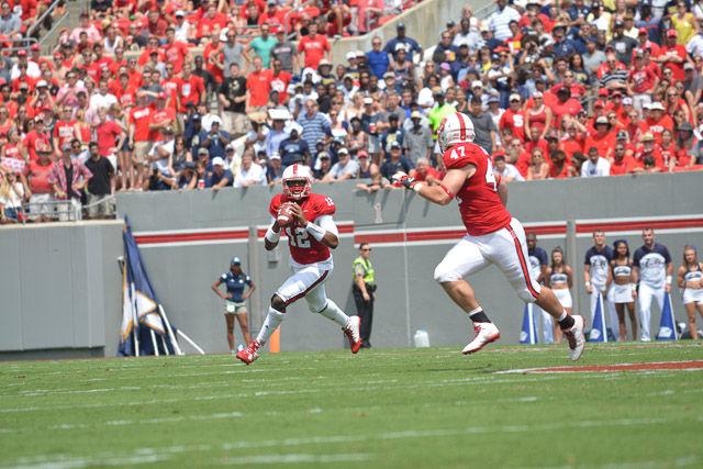 The N.C. State Wolfpack defeated the Georgia Southern Eagles, 24-23, in their season opener in Carter-Finley Stadium Saturday, Aug. 30, 2014.
