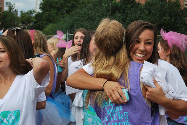 Hundreds of students descended on Lee Field for Wednesday, Sept. 10 for sorority "Bid Day" selections.