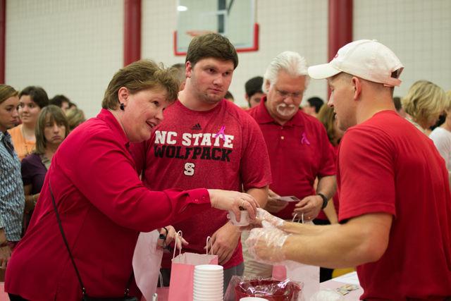 The smell of freshly prepared chocolate confections wafted through the halls of Carmichael Gym Friday, Sept. 19, as students and visitors took part in the NC State Women's Center's Chocolate Festival. The annual event is hosted to raise funds for breast cancer research.