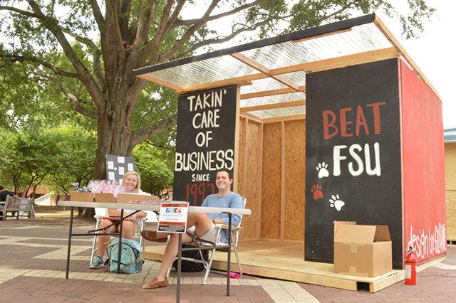 The 2014 Shack-a-Thon returned to the Brickyard Sept. 22-26. The annual event, in which 20 student groups build and inhabit shacks 24 hours a day for 5 days, raises money for the Wake County Habitat for Humanity to build homes locally and abroad.