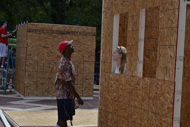 The 2014 Shack-a-Thon returned to the Brickyard Sept. 22-26. The annual event, in which 20 student groups build and inhabit shacks 24 hours a day for 5 days, raises money for the Wake County Habitat for Humanity to build homes locally and abroad.