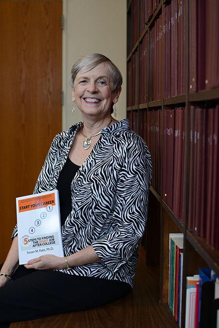 Associate Professor of English, Susan Katz, helps students prepare for internships and the job search process. Katz has written several books and teaches a professional internship course while serving as the Internship Coordinator. Katz also created a course specifically for graduate students to help them expand their awareness of the role of writing and writers in the workplace. Subject poses at conference room in Tompkins Hall Friday, Sept 12, 2014. Photo by Joseph Phillips