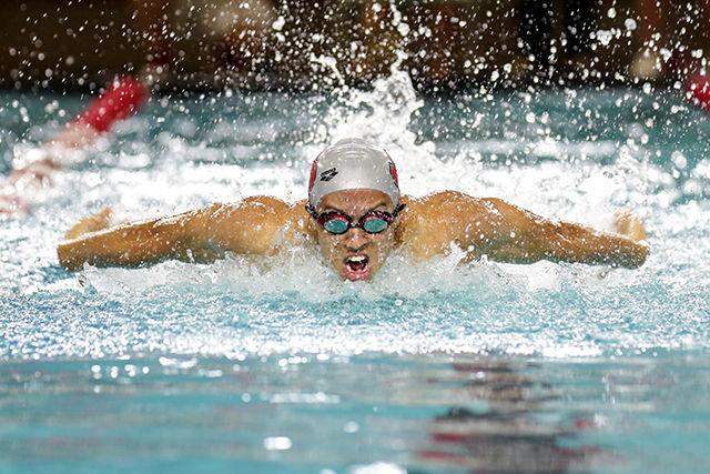 Junior Christian McCurdy took first place in the men's 200 butterfly with a time of 1:44.77. The Wolfpack won the meet against Georgia 155-143 on Saturday.