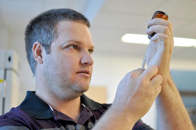 Johnny Wilson worked with a team of international biologists to research the decline of cheetah populations while working on his Ph.D. at NC State. The study investigated the high-energy expenditure of cheetahs while looking for prey as a possible cause for the decline. The data collected suggested that the decreasing numbers was in fact due to food stolen by other predators.