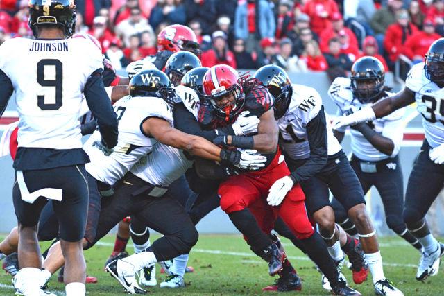 The NC State football squad closed out the home season Saturday against Wake Forest, soundly defeating the Demon Deacons 42-13. The victory, the Pack's second in the ACC this season, makes them eligible for a bowl game after the regular season.
