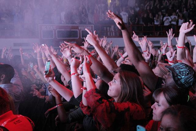 The 2014 PackHowl Homecoming Concert featuring T-Pain, Jeremih, and headliner Big Sean was the first since its inception to sell out. Students poured into Reynolds Coliseum Thursday evening for the show sponsored by the Union Activities Board.