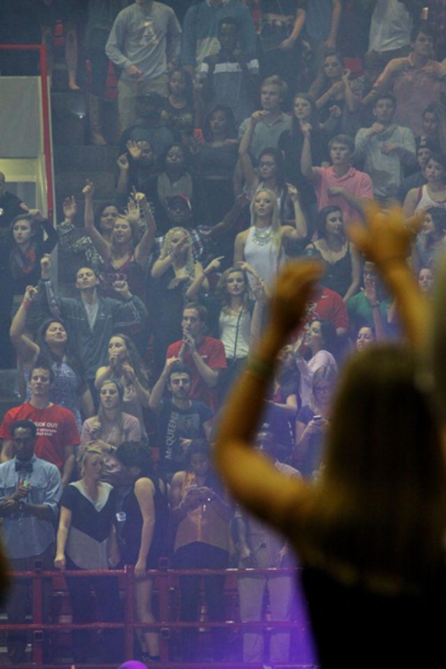 The 2014 PackHowl Homecoming Concert featuring T-Pain, Jeremih, and headliner Big Sean was the first since its inception to sell out. Students poured into Reynolds Coliseum Thursday evening for the show sponsored by the Union Activities Board.