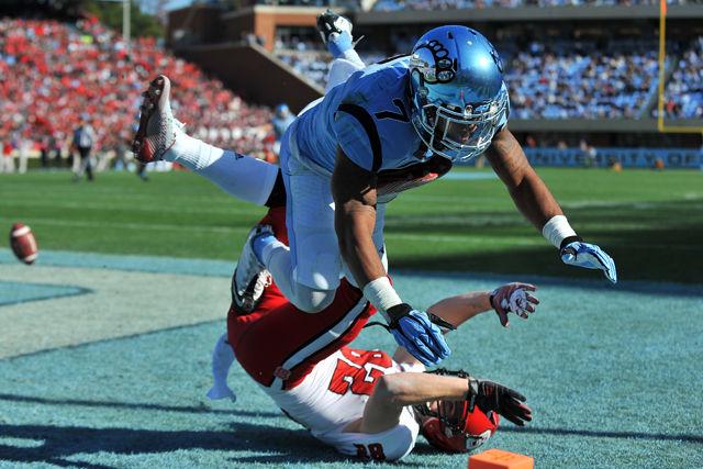 NC State returned to Chapel Hill to stomp the Tar Heels in a 35-7 beat down that featured rock solid defense from the Pack combined with an explosive rushing performance by redshirt junior quarterback Jacoby Brissett, who ran for 167 yards, breaking the school record.