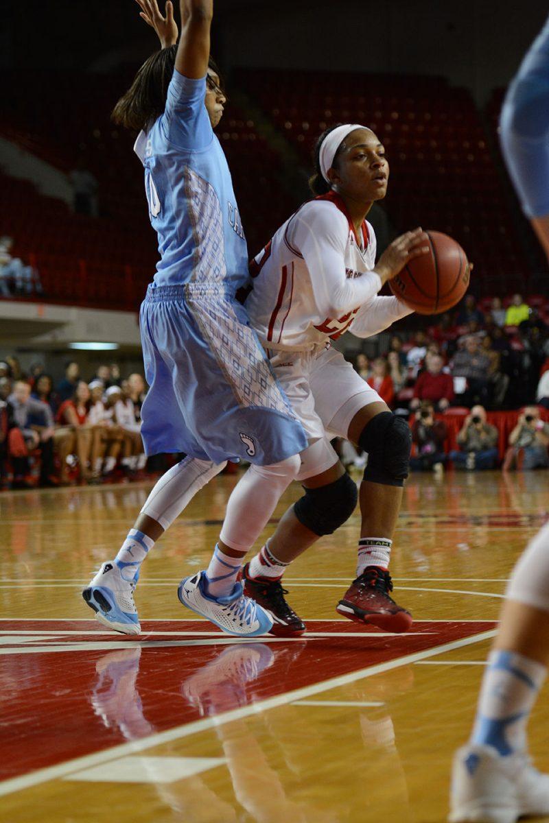 The Wolfpack returned to Reynolds Coliseum Thursday, Jan. 22 looking to make the 2-game series even with rival North Carolina after losing 72-56 to the No. 12 team in Chapel Hill on Jan. 4. Strong performances by redshirt senior guard Len'Nique Brown-Hoskin (21 points), redshirt sophomore guard Dominique Wilson (15 points, 10 rebounds), and sophomore forward Jennifer Mathurin (14 points, 6 rebounds) kept the Pack ahead for almost 33 minutes of regulation time. However, a late scoring surge, aided with multiple offensive rebounds allowed the Heels to come away with a 67-63 win. NC State will face off with No. 23 Syracuse in New York on Jan. 25.
