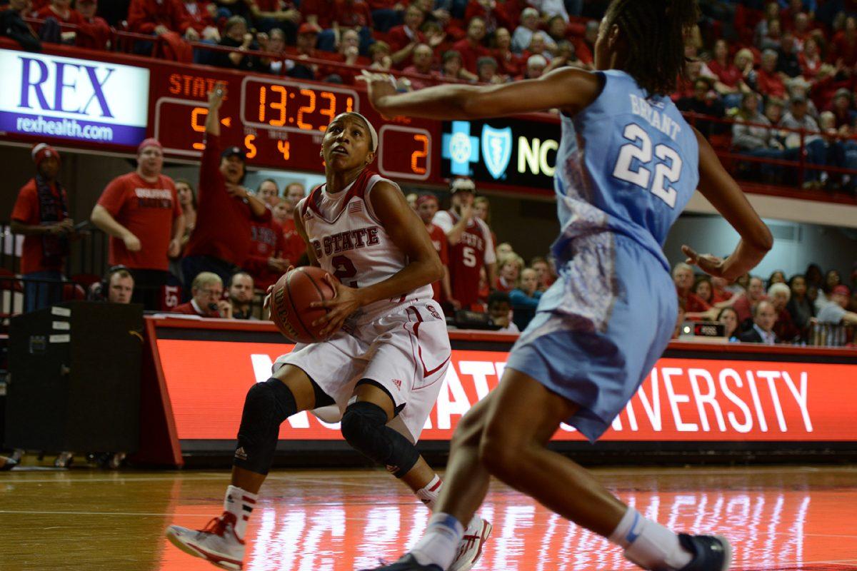 The Wolfpack returned to Reynolds Coliseum Thursday, Jan. 22 looking to make the 2-game series even with rival North Carolina after losing 72-56 to the No. 12 team in Chapel Hill on Jan. 4. Strong performances by redshirt senior guard Len'Nique Brown-Hoskin (21 points), redshirt sophomore guard Dominique Wilson (15 points, 10 rebounds), and sophomore forward Jennifer Mathurin (14 points, 6 rebounds) kept the Pack ahead for almost 33 minutes of regulation time. However, a late scoring surge, aided with multiple offensive rebounds allowed the Heels to come away with a 67-63 win. NC State will face off with No. 23 Syracuse in New York on Jan. 25.