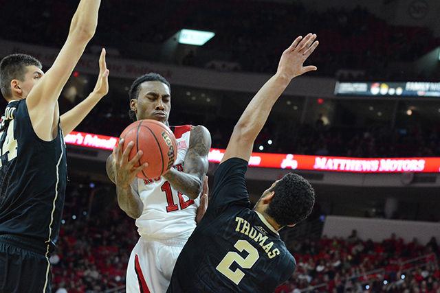 N.C. State opens conference play with a 78-65 victory over the rival Demon Deacons of Wake Forest in PNC Arena Saturday, Dec. 6, 2014.