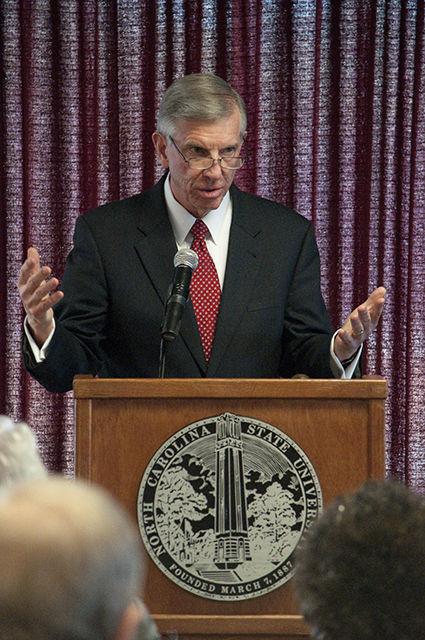 Tom Ross speaks in the Walnut Room in Talley Student Center April 2, 2013.