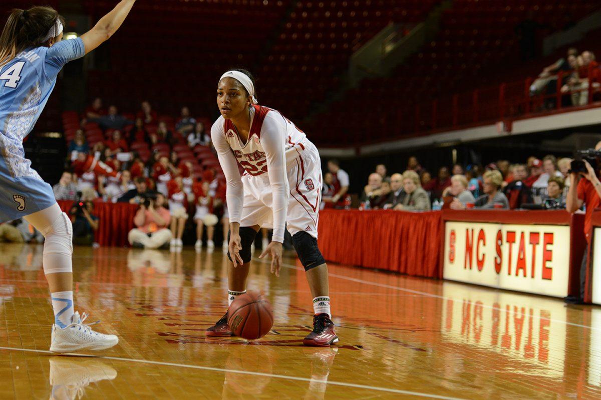 The Wolfpack returned to Reynolds Coliseum Thursday, Jan. 22 looking to make the 2-game series even with rival North Carolina after losing 72-56 to the No. 12 team in Chapel Hill on Jan. 4. Strong performances by redshirt senior guard Len'Nique Brown-Hoskin (21 points), redshirt sophomore guard Dominique Wilson (15 points, 10 rebounds), and sophomore forward Jennifer Mathurin (14 points, 6 rebounds) kept the Pack ahead for almost 33 minutes of regulation time. However, a late scoring surge, aided with multiple offensive rebounds allowed the Heels to come away with a 67-63 win. NC State will face off with No. 23 Syracuse in New York on Jan. 25.