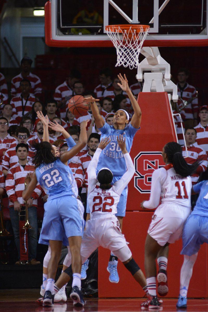 The Wolfpack returned to Reynolds Coliseum Thursday, Jan. 22 looking to make the 2-game series even with rival North Carolina after losing 72-56 to the No. 12 team in Chapel Hill on Jan. 4. Strong performances by redshirt senior guard Len'Nique Brown-Hoskin (21 points), redshirt sophomore guard Dominique Wilson (15 points, 10 rebounds), and sophomore forward Jennifer Mathurin (14 points, 6 rebounds) kept the Pack ahead for almost 33 minutes of regulation time. However, a late scoring surge, aided with multiple offensive rebounds allowed the Heels to come away with a 67-63 win. NC State will face off with No. 23 Syracuse in New York on Jan. 25.