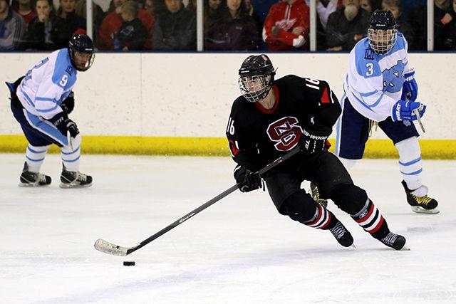 Garrett Sunda, a 6'1" Junior from Winston Salem outskates the UNC hockey team for a 6-2 win at the Raleigh Iceplex on Nov. 7. The team is currently 8-2-0 overall and 5-1-0 in the ACC.