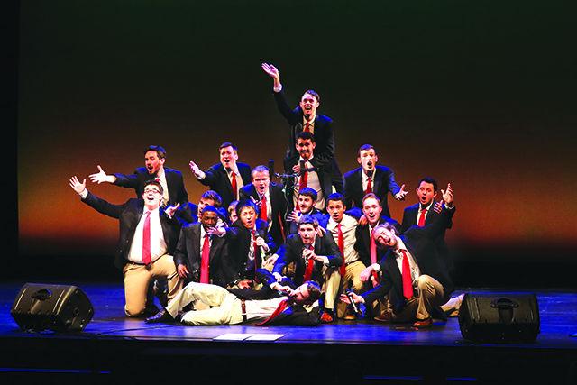 The all-male a cappella group Grains of Time gave a sold-out Christmas performance in Jones Auditorium on Meredith College&#8217;s campus Dec. 5. The concert consisted of a variety of songs from soul to pop to Christmas classics. The Grains of Time, along with all other a cappella groups on campus, have made it to the quarterfinals of the 2014-2015 International Championship of Collegiate A Cappella.