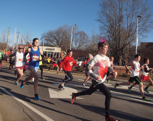 The Krispy Kreme Challenge, which has racers run from the Bell Tower to Krispy Kreme eat a dozen glazed donuts, and run back, took place on Saturday, Feb. 14, 2015. An N.C. State student in the intensive English program, Ghassan Al-Hadhrami, won the race with a time of 28 minutes and 50 seconds.