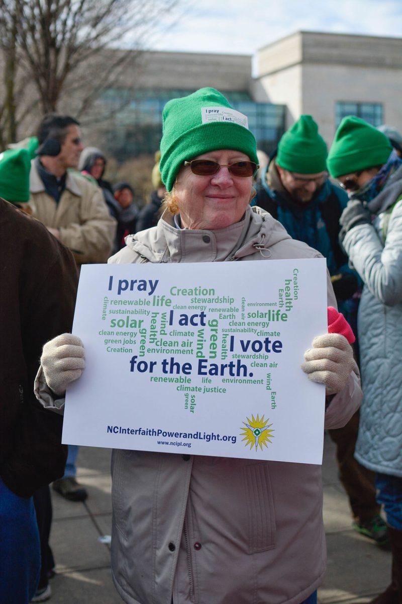 Thousands of protestors marched through downtown Raleigh Saturday morning, Feb. 14 for the 'Historic Thousands on Jones St.' march. The annual rally attracted citizens from around the state who gathered to express their dissatisfaction with a number of policies surrounding topics such as reproductive rights, workers' conditions, GLBT equality, and religious freedom.