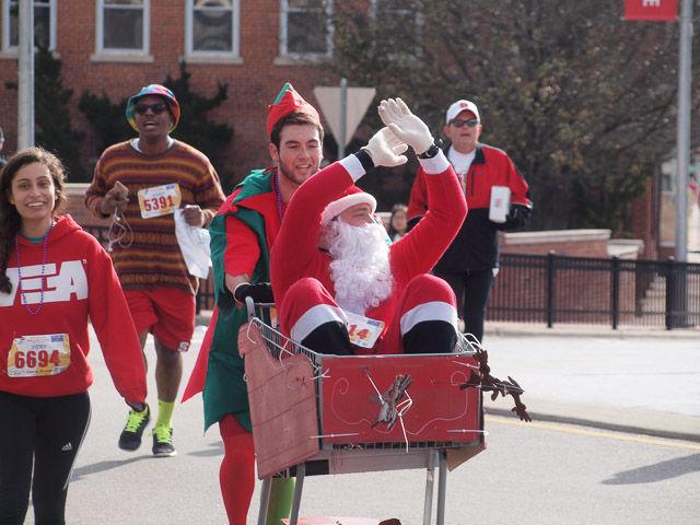 The Krispy Kreme Challenge, which has racers run from the Bell Tower to Krispy Kreme eat a dozen glazed donuts, and run back, took place on Saturday, Feb. 14, 2015. An N.C. State student in the intensive English program, Ghassan Al-Hadhrami, won the race with a time of 28 minutes and 50 seconds.