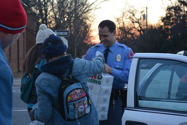 The Krispy Kreme Challenge, which has racers run from the Bell Tower to Krispy Kreme eat a dozen glazed donuts, and run back, took place on Saturday, Feb. 14, 2015. An N.C. State student in the intensive English program, Ghassan Al-Hadhrami, won the race with a time of 28 minutes and 50 seconds.