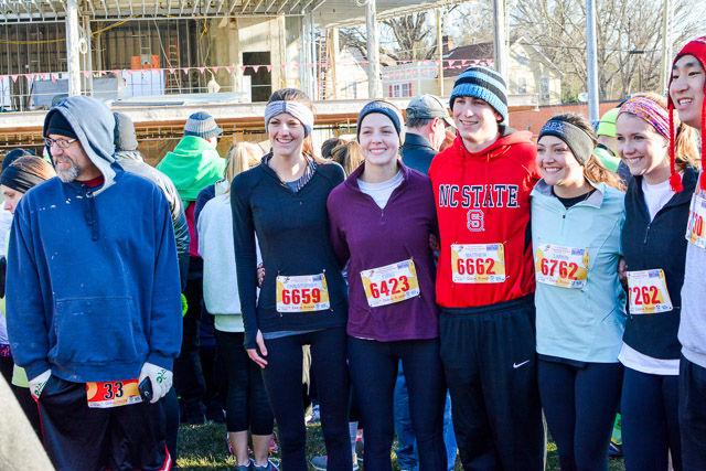 The Krispy Kreme Challenge, which has racers run from the Bell Tower to Krispy Kreme eat a dozen glazed donuts, and run back, took place on Saturday, Feb. 14, 2015. An N.C. State student in the intensive English program, Ghassan Al-Hadhrami, won the race with a time of 28 minutes and 50 seconds.