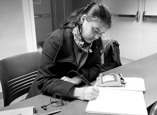 Garima Singh, graduate student in Electrical Engineering works for Disability Services Offices since last semester assisting the students registered with the office in their classes and taking notes for them. About this on campus job, Garima says, "I don't feel like this is a job, it is an opportunity for me to learn about courses that I would have otherwise not taken up."
