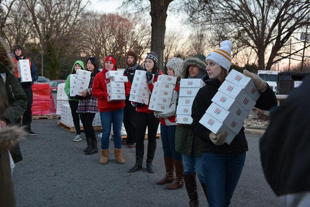 The Krispy Kreme Challenge, which has racers run from the Bell Tower to Krispy Kreme eat a dozen glazed donuts, and run back, took place on Saturday, Feb. 14, 2015. An N.C. State student in the intensive English program, Ghassan Al-Hadhrami, won the race with a time of 28 minutes and 50 seconds.