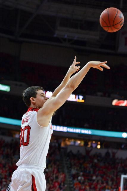 The N.C. State men's basketball team defeated the Syracuse Orange Saturday, March 7, 2015 at PNC Arena 71-57. With the win against the Orange the Wolfpack clenched a number 7 seed in the ACC tournament.
