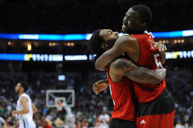 N.C. State defeats 1 seed Villanova in the third round of the NCAA Men's Basketball Tournament in Pittsburgh, PA Saturday, Mar. 21, 2015. The Wolfpack will face the winner of Louisville vs Northern Iowa in their Sweet Sixteen matchup in Syracuse, NY.